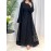 Elegant Black Lace Abaya with Contrast Lace Trim - Long Sleeve, Floor-Length, Belted, All-Season Wear, Traditional Middle Eastern Attire for Women, Cultural Attire|Elegant Abaya|Lace Trim Abaya