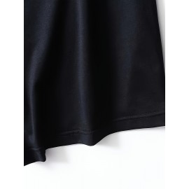 Women's Empowerment Spanish Letter Print T-Shirt - Short Sleeve Crew Neck Casual Top with Bold 