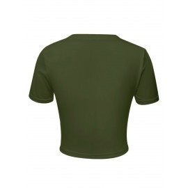 Women's  Y2K Cropped T-Shirt with 