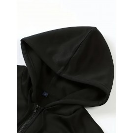 [Cozy Hoodie] Cozy Polyester Athletic Sweatshirt Jacket, Chic 'In My Auntie Era' Print Zip-Up Hoodie with Pockets | Machine Washable, Perfect for Fall/Winter