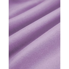 RUEPEI A Women's Lavender 100% Polyester Machine-Washable Sweatshirt - 