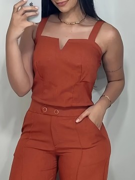 Chic Shoulder Strap Vest and Wide-Leg Pants Set, Minimalist Elegance