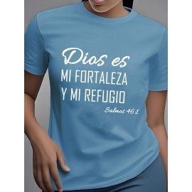 Women'S Black T-Shirt with Inspirational Biblical Verse 